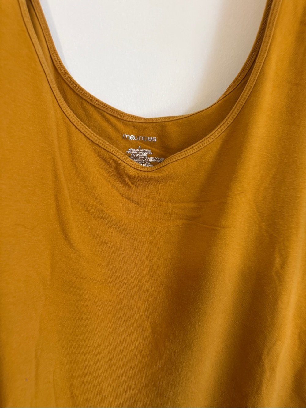 Maurices Women's Mustard Scoop Neck Tank Top - Golden Ochre